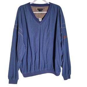 Vintage Nike Golf Windbreaker Men's XXL Blue Pullover V Neck Embroidered Swoosh